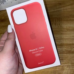 Brand new never used iPhone 12 Pro silicone case of MagSafe product red